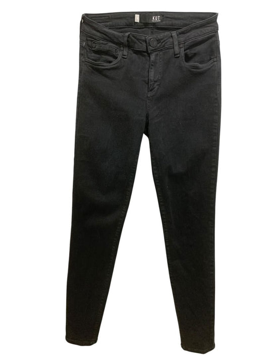 Size 6 Kut Womens Black Diana Skinny Jeans Denim 31.5" Inseam