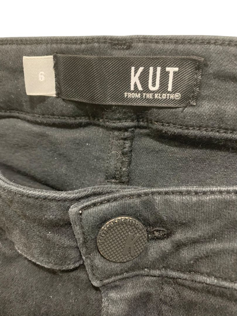 Size 6 Kut Womens Black Diana Skinny Jeans Denim 31.5" Inseam