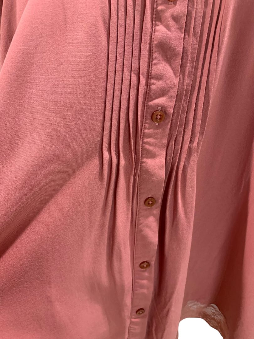 Size 3X Torrid Womens Plus Size Dark Pink Cold Shoulder Blouse V-Neck Shirt