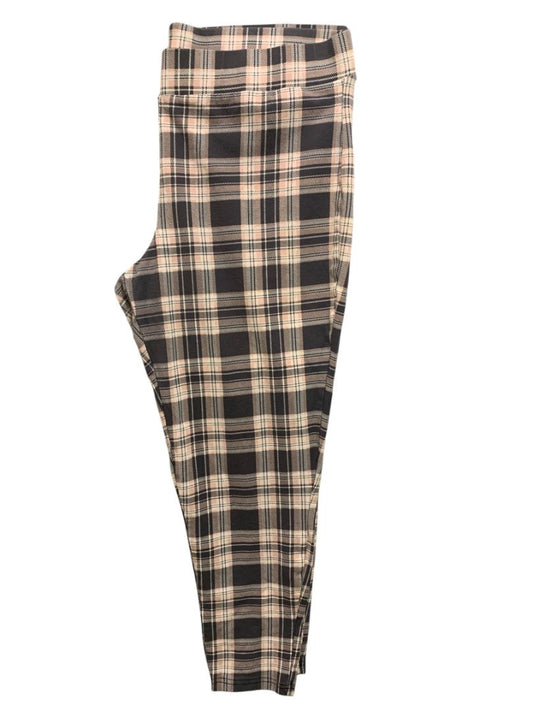 Size 3X Torrid Womens Plus Size Plaid Leggings Pants Pull On
