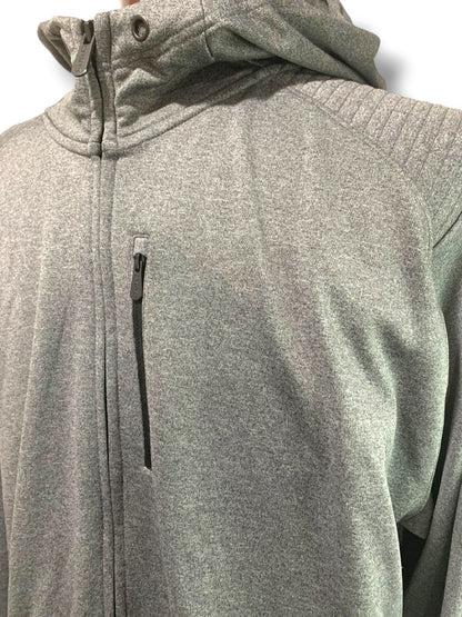 Size 3XL CSG Gray Full Zip Workout Hoodie Mens Tech Fleece Lining