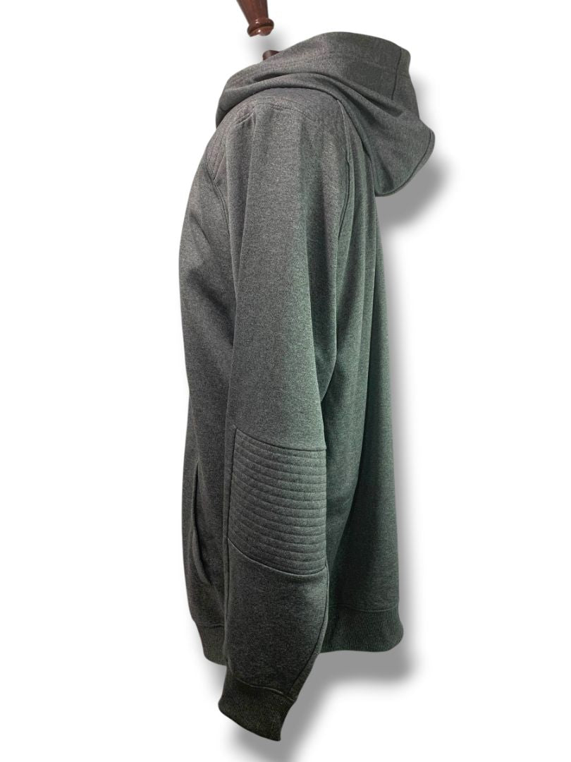 Size 3XL CSG Gray Full Zip Workout Hoodie Mens Tech Fleece Lining