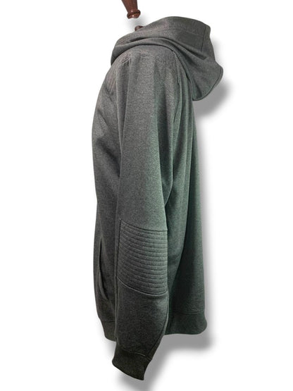 Size 3XL CSG Gray Full Zip Workout Hoodie Mens Tech Fleece Lining