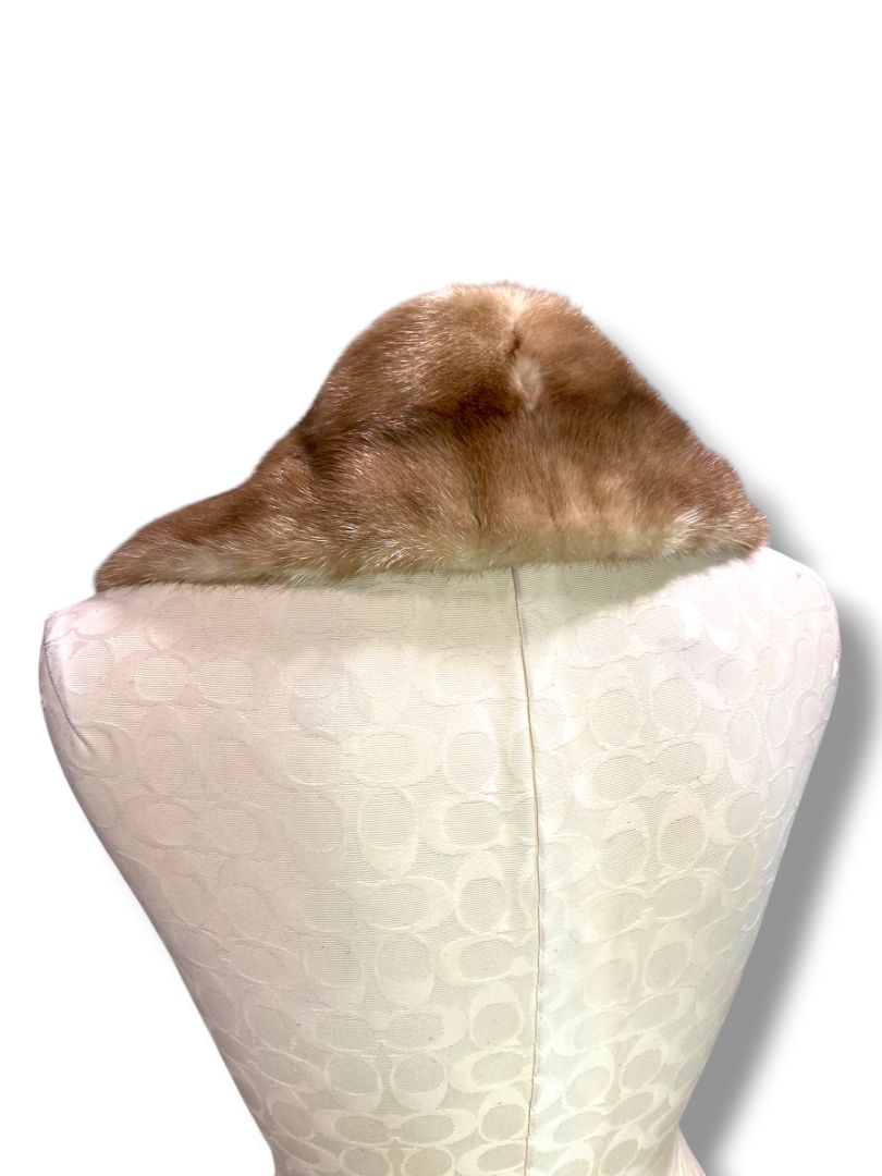 Vintage Genuine Pastel Mink Pelt Scarf Stole 40" Satin Backed