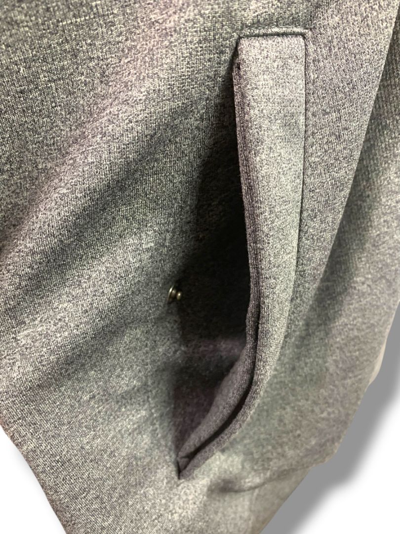 Size 3XL CSG Gray Full Zip Workout Hoodie Mens Tech Fleece Lining