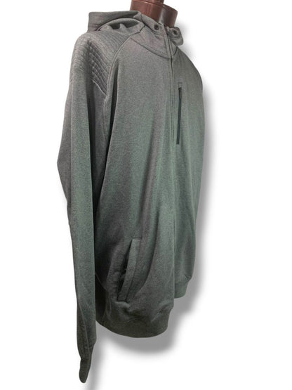 Size 3XL CSG Gray Full Zip Workout Hoodie Mens Tech Fleece Lining