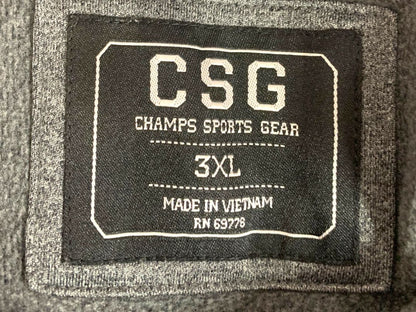 Size 3XL CSG Gray Full Zip Workout Hoodie Mens Tech Fleece Lining