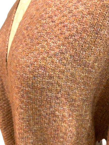 Size 1X (16W-18W) Terra & Sky Womens New Soft Brown Open Cardigan Pockets