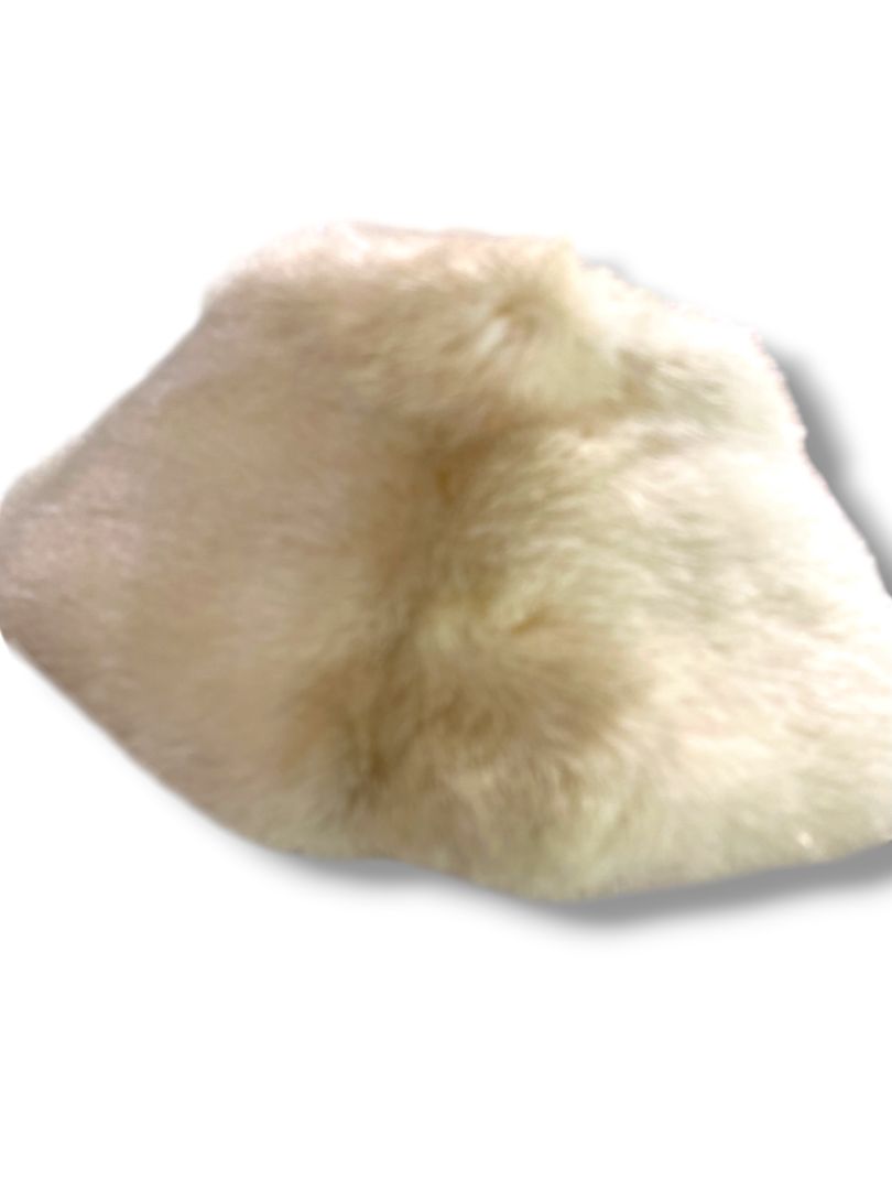 Vintage Blonde Mink Fur Collar Scarf Stole 31" Bridal Satin Back