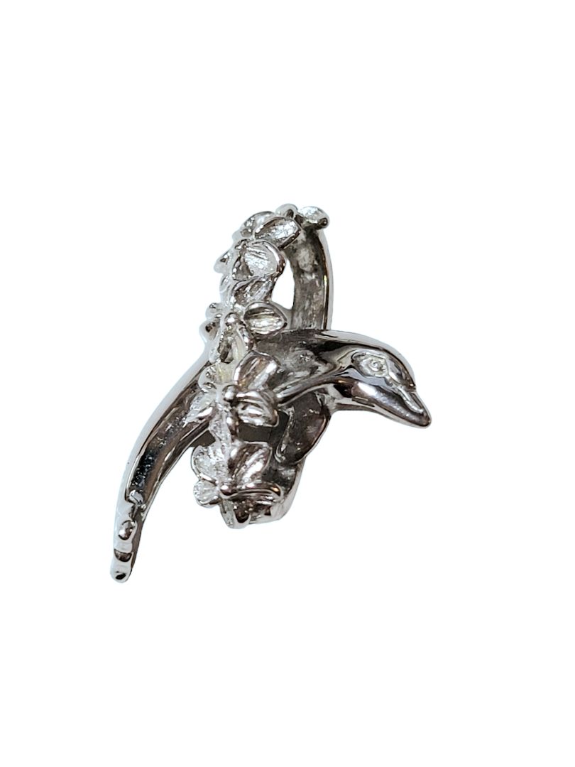 Wyland Iconic Sterling Silver Leaping Dolphin Charm