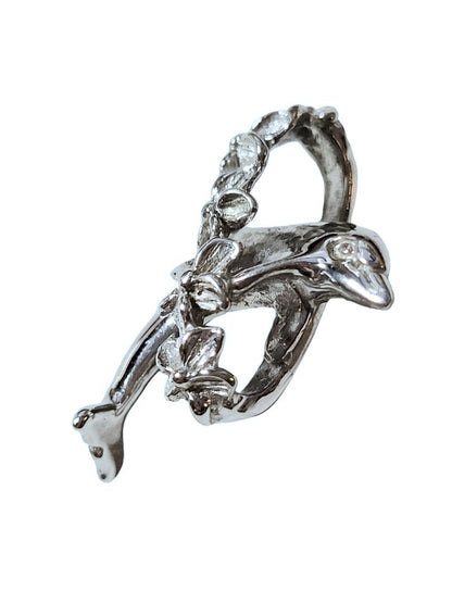 Wyland Iconic Sterling Silver Leaping Dolphin Charm