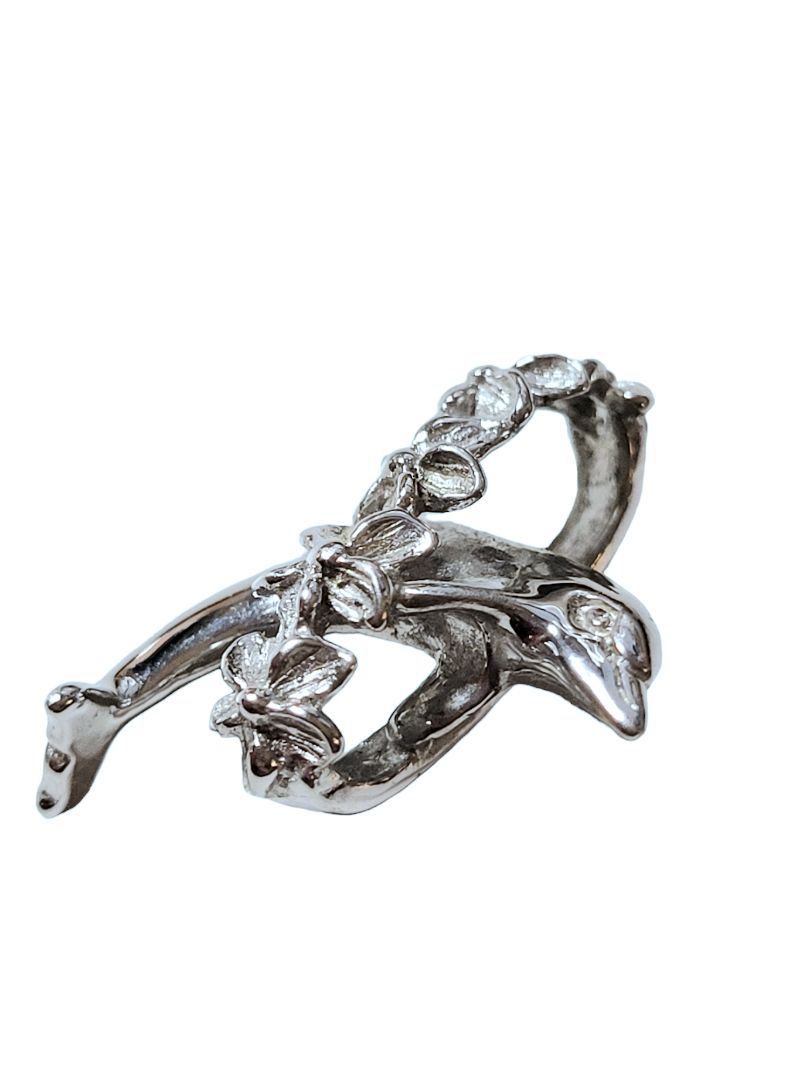 Wyland Iconic Sterling Silver Leaping Dolphin Charm