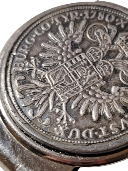 1780 Maria Theresa Thaler BURG CO TYR 1780 X Archid Avst Dux Coin Money Clip..old S.F. Rare