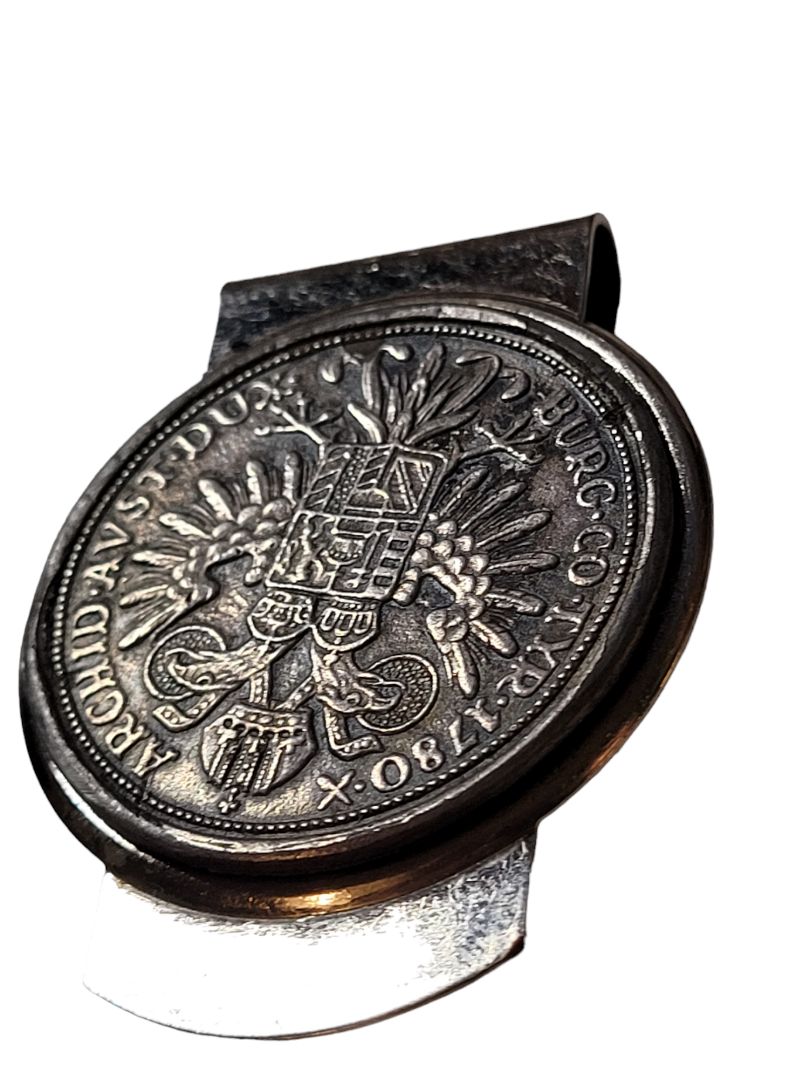 1780 Maria Theresa Thaler BURG CO TYR 1780 X Archid Avst Dux Coin Money Clip..old S.F. Rare