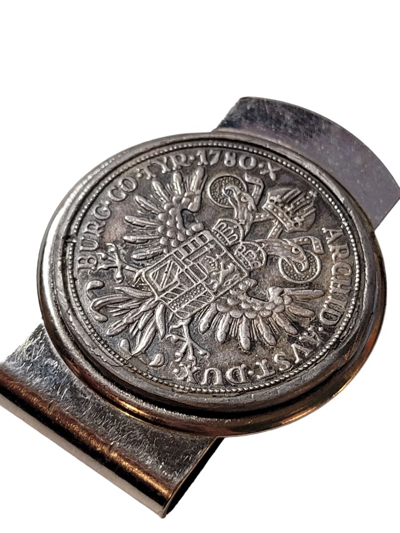 1780 Maria Theresa Thaler BURG CO TYR 1780 X Archid Avst Dux Coin Money Clip..old S.F. Rare