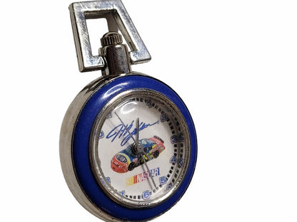 24 Nascar Jeff Gordon Small Pocket Watch Silver Tone WORKS