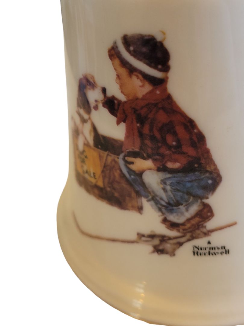 1979 Norman Rockwell A Boy Meets His Dog Gorham Collectible Ceramic Bell