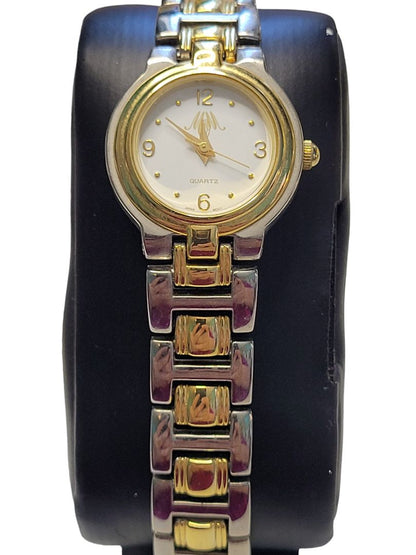 MM Ladies Watch Gold Tone Silver Tone Metal Works