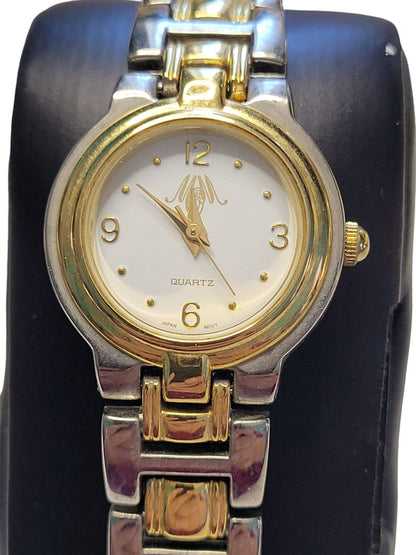 MM Ladies Watch Gold Tone Silver Tone Metal Works