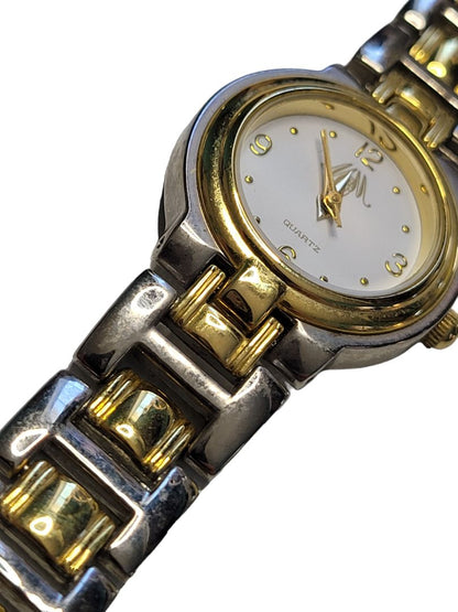 MM Ladies Watch Gold Tone Silver Tone Metal Works