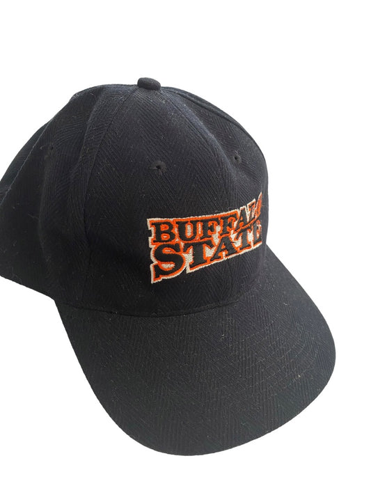 Buffalo State Bengals Black Textured Hat Ball Cap Adjustable Embroidered