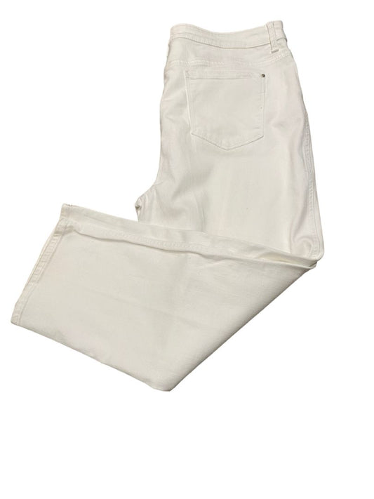 2.5 Chico's The Platinum Crop White Jeans