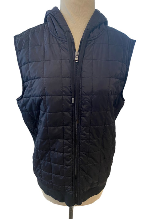 Small Michael Kors Black Quilted Hooded Vest