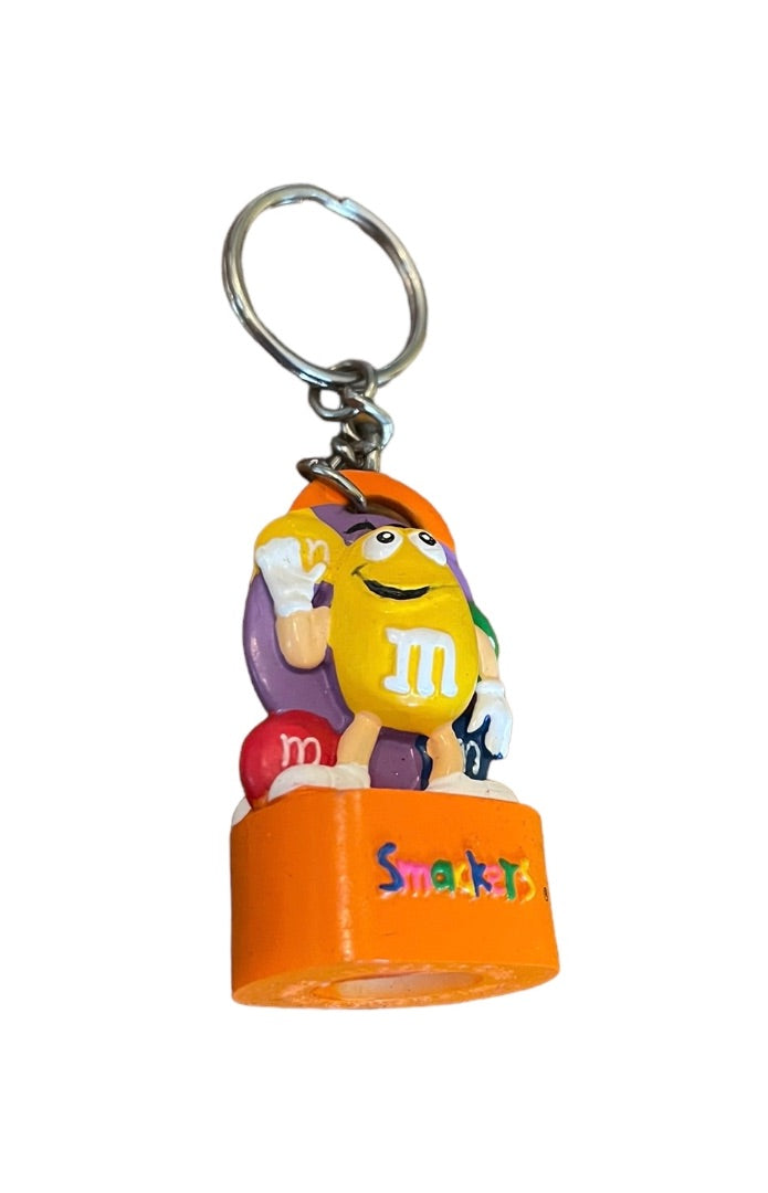 4" M&M's Smackers Keychain Chapstick Topper Key Ring