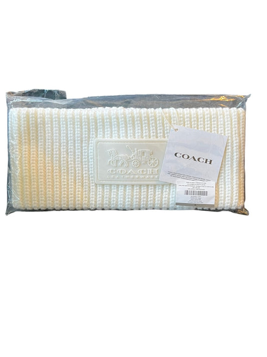 New Coach Off White Cable Knit Winter Headband MSRP $50