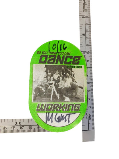 "So You Think You Can Dance" Backstage Management Pass 10/16