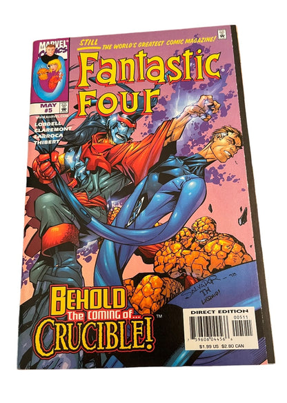 Marvel Fantastic Four #5 Behold the Coming Crucible Lobdell Claremont Larroca Thibert