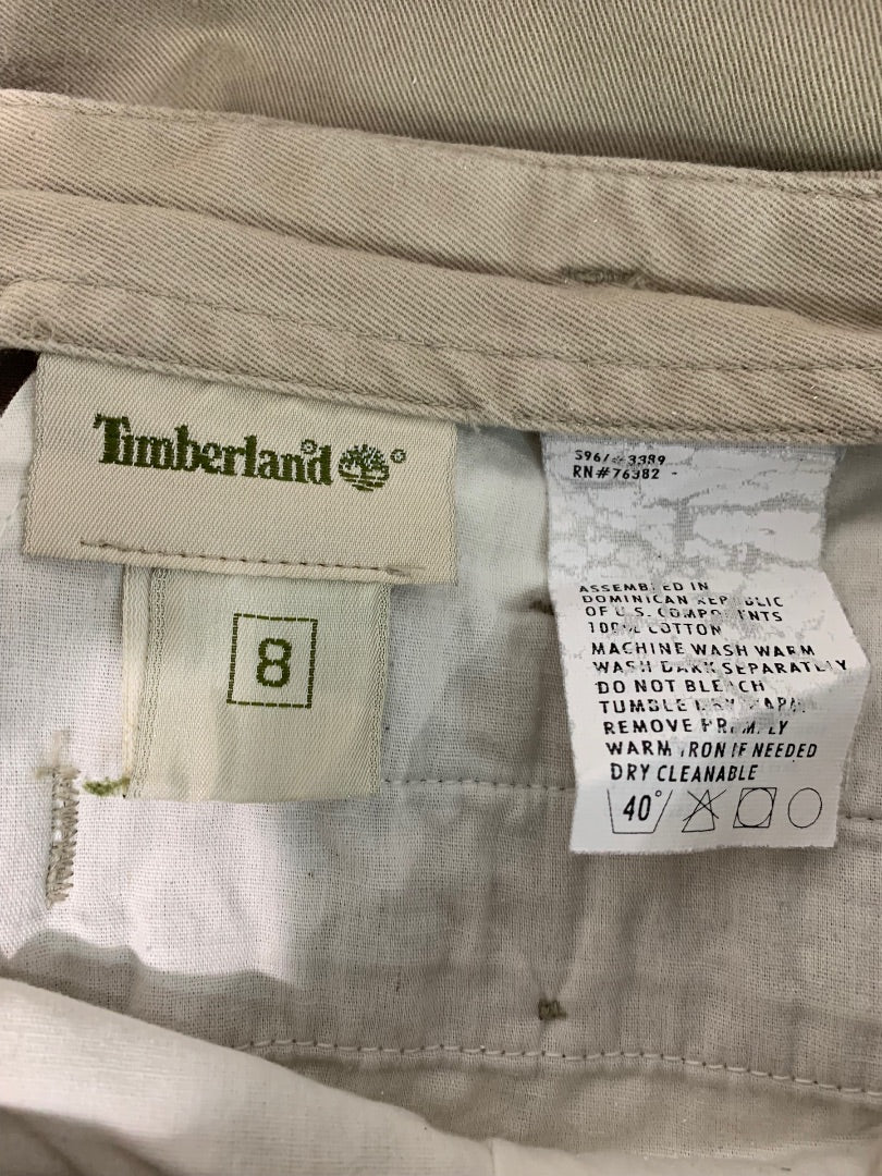 Size 8 Timberland Women's Chino Tan Pants Cotton 1990s Vintage 27 Inch Inseam