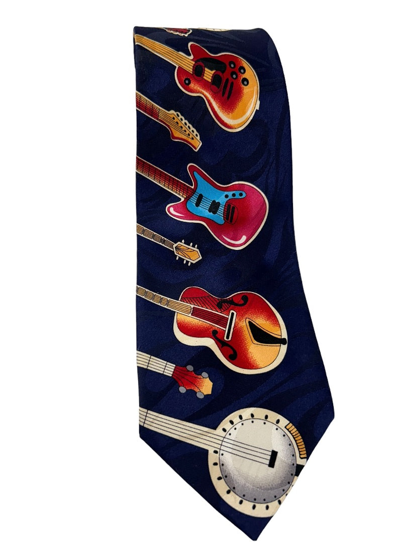 Fratello Polyester Men's Necktie Music Stringed Instruments Hand Made 58" Tie