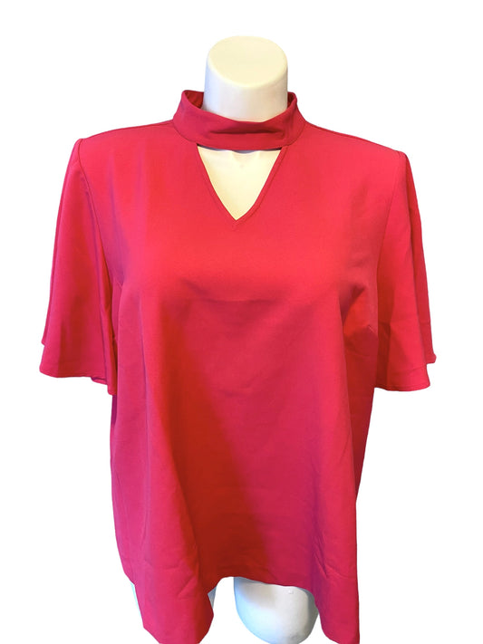 20 Lane Bryant Pink Dressy Blouse Flutter Sleeve NWT