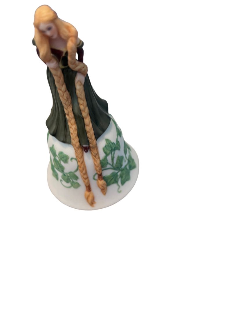 Enchanting RAPUNZEL Bell 1984 Franklin Porcelain Studios Trina Hyman EUC