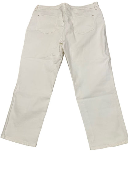 2.5 Chico's The Platinum Crop White Jeans