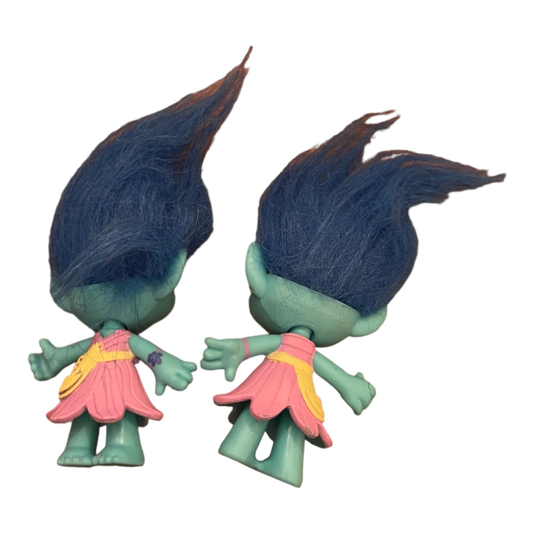 Lot of 4 Dreamworks Trolls Movie PVC 3" Figures Branch Poppy Maddy