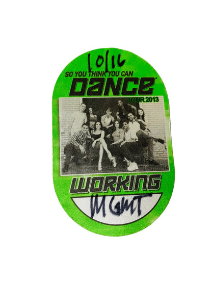 "So You Think You Can Dance" Backstage Management Pass 10/16