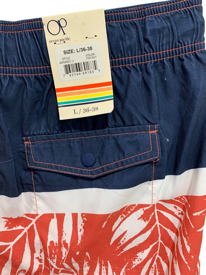 Large (36-38) Ocean Pacific OP Men's New Multicolor Board Shorts Orange Tropical