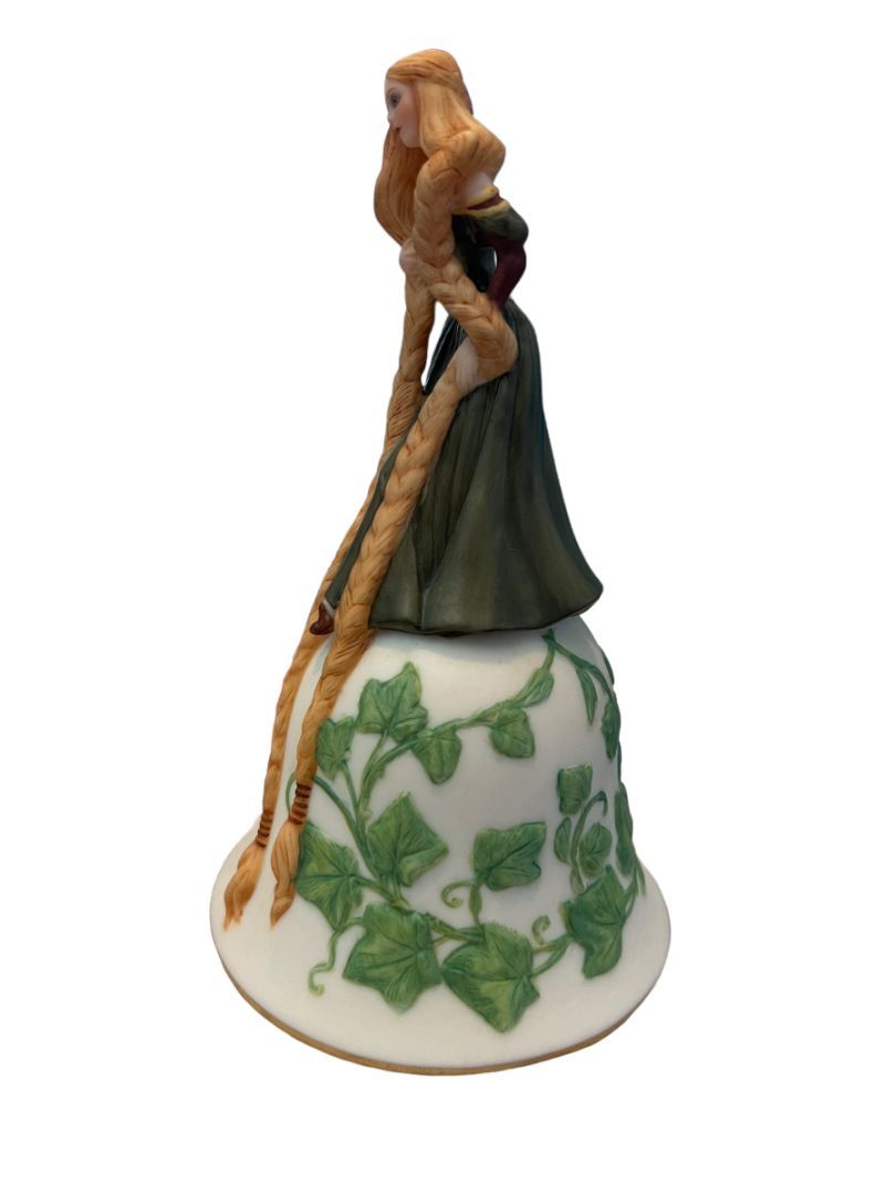 Enchanting RAPUNZEL Bell 1984 Franklin Porcelain Studios Trina Hyman EUC