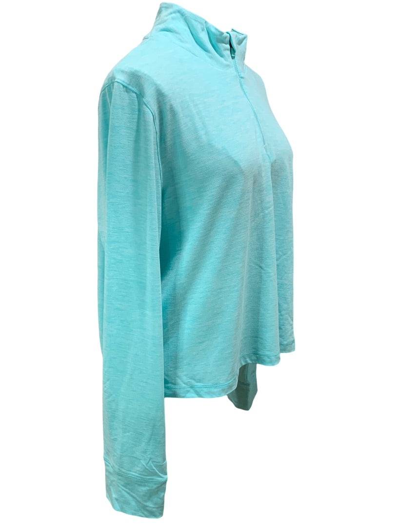 XXL 90 Degree by Reflex women's Aruba Blue Turquoise 1/4 Zip Mock Neck