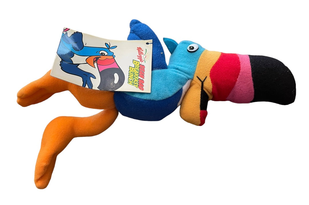 Kellogg's Toucan Sam 1997 Plush 9" Bean Bag Breakfast Bunch Froot Loops Tag