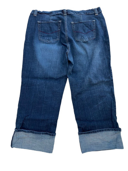 18W Bandolino Blu Jeans Cuffed Med Wash