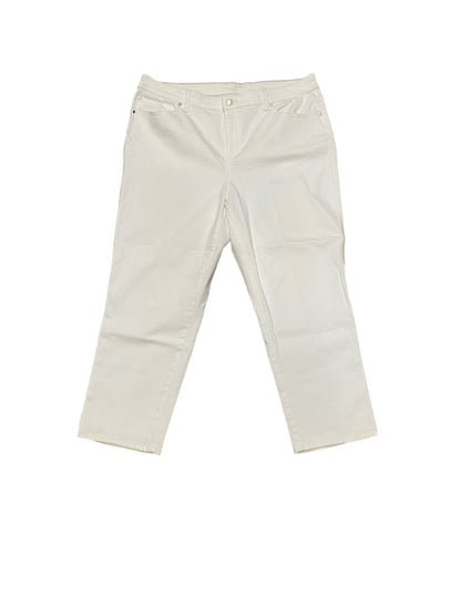 2.5 Chico's The Platinum Crop White Jeans