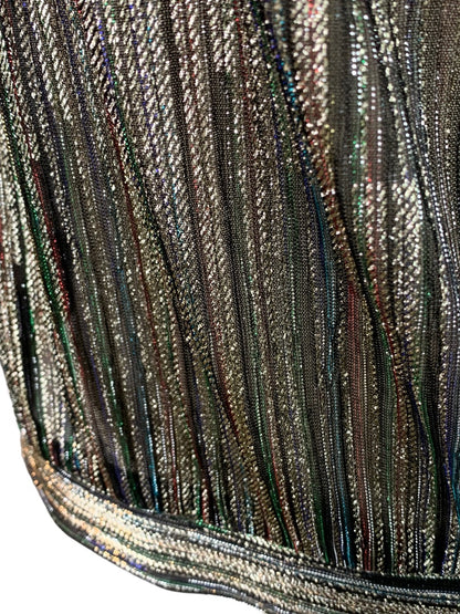 Medium Ramy Brook Women's Alisha Rainbow Metallic Spaghetti Strap Blouse Tank Sheer