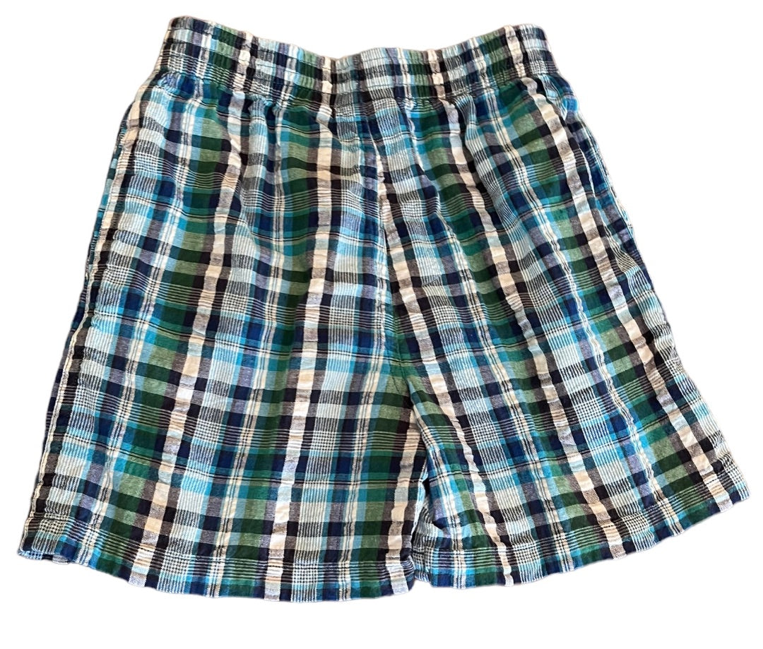 3T Badge 100% Cotton Boys Plaid Pull On  Shorts Elastic Waist