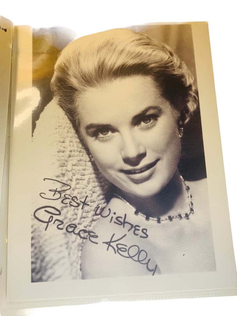 Set of 2 Grace Kelly and Elizabeth Taylor 8.5" x 11 Photo Reproductions Facsimile Autograph