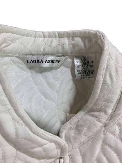 Small Laura Ashley New Pearl White Quilted Women's Full Zip Jacket