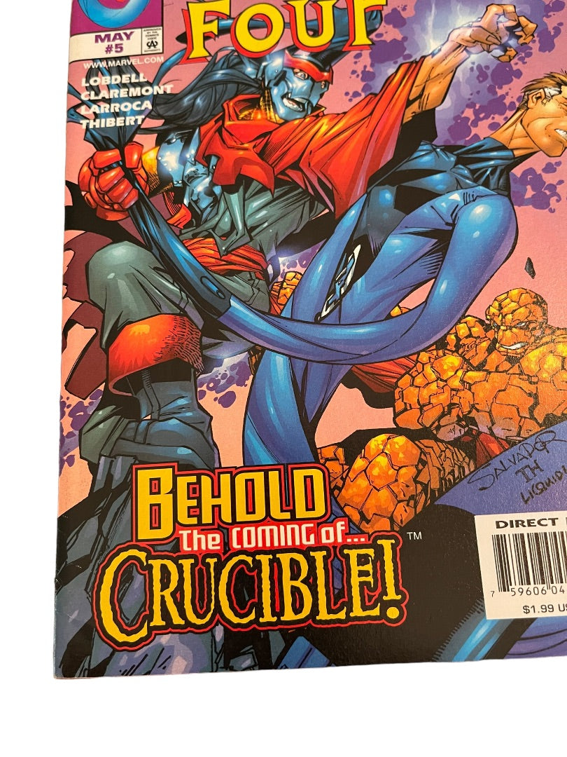 Marvel Fantastic Four #5 Behold the Coming Crucible Lobdell Claremont Larroca Thibert