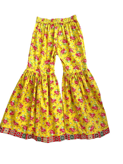 9-10 year Sapphire Kids Floral Gharara Pants Cotton